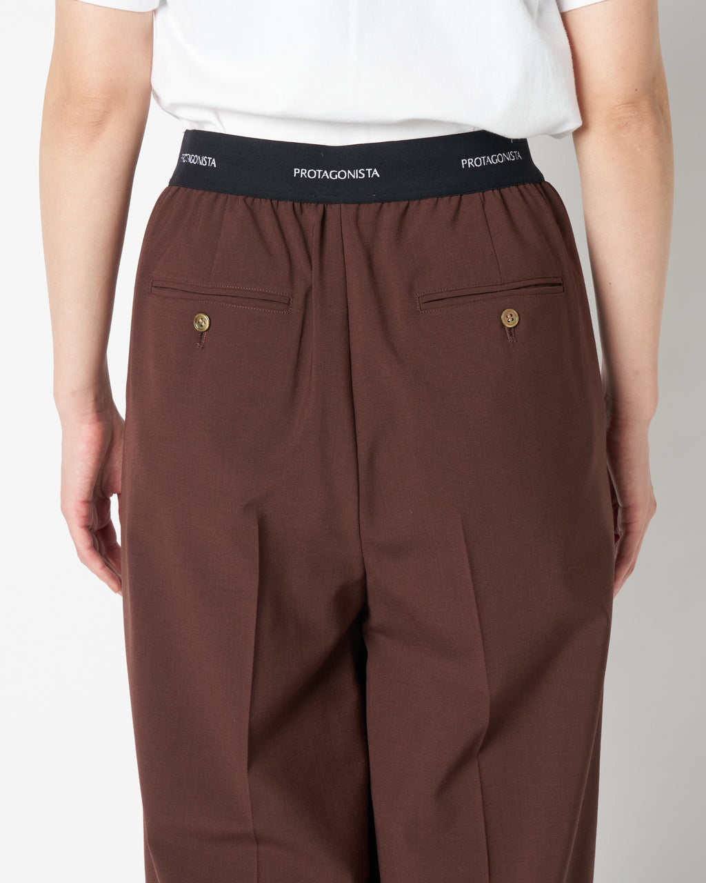 Waist logo slacks pants