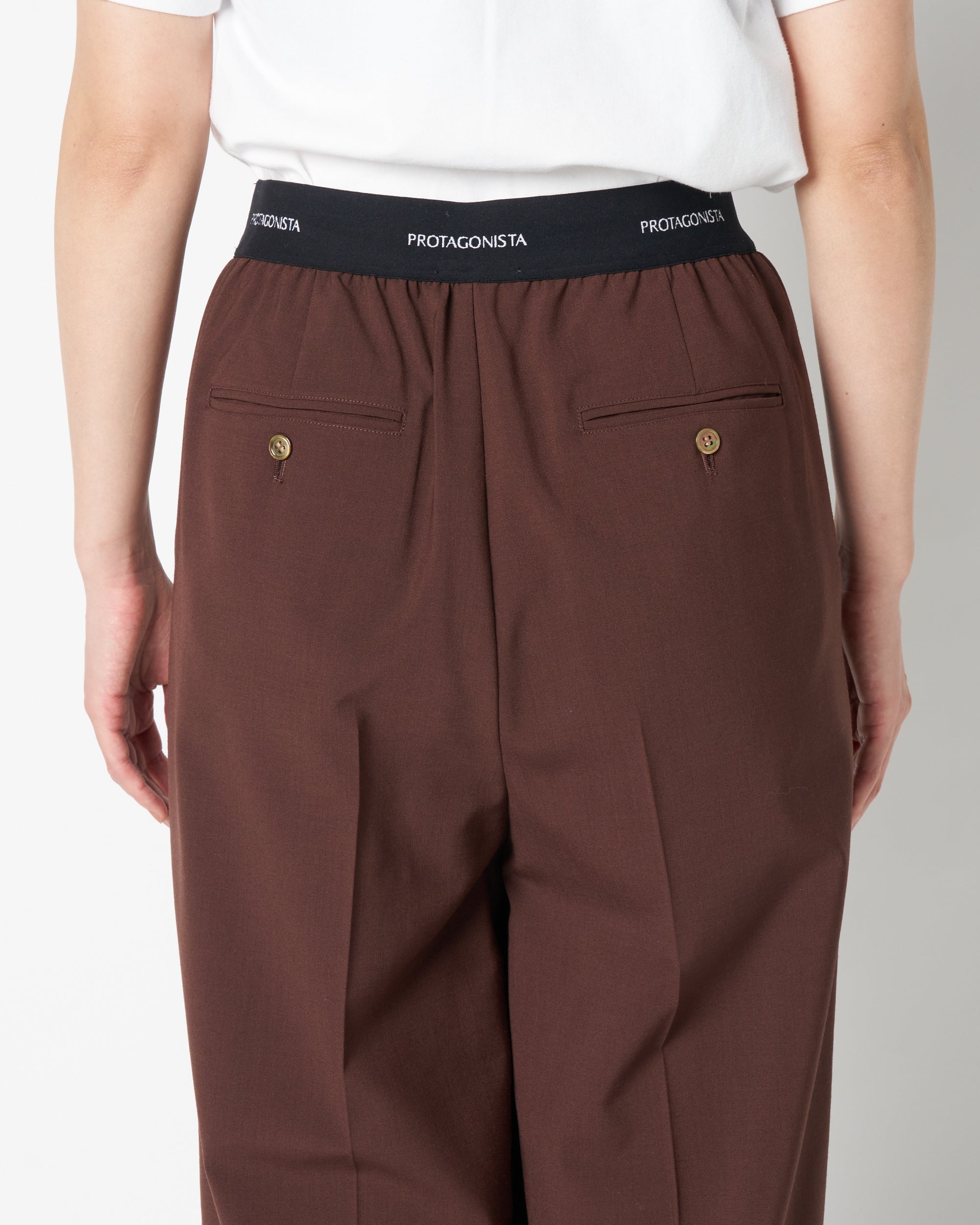Waist logo slacks pants