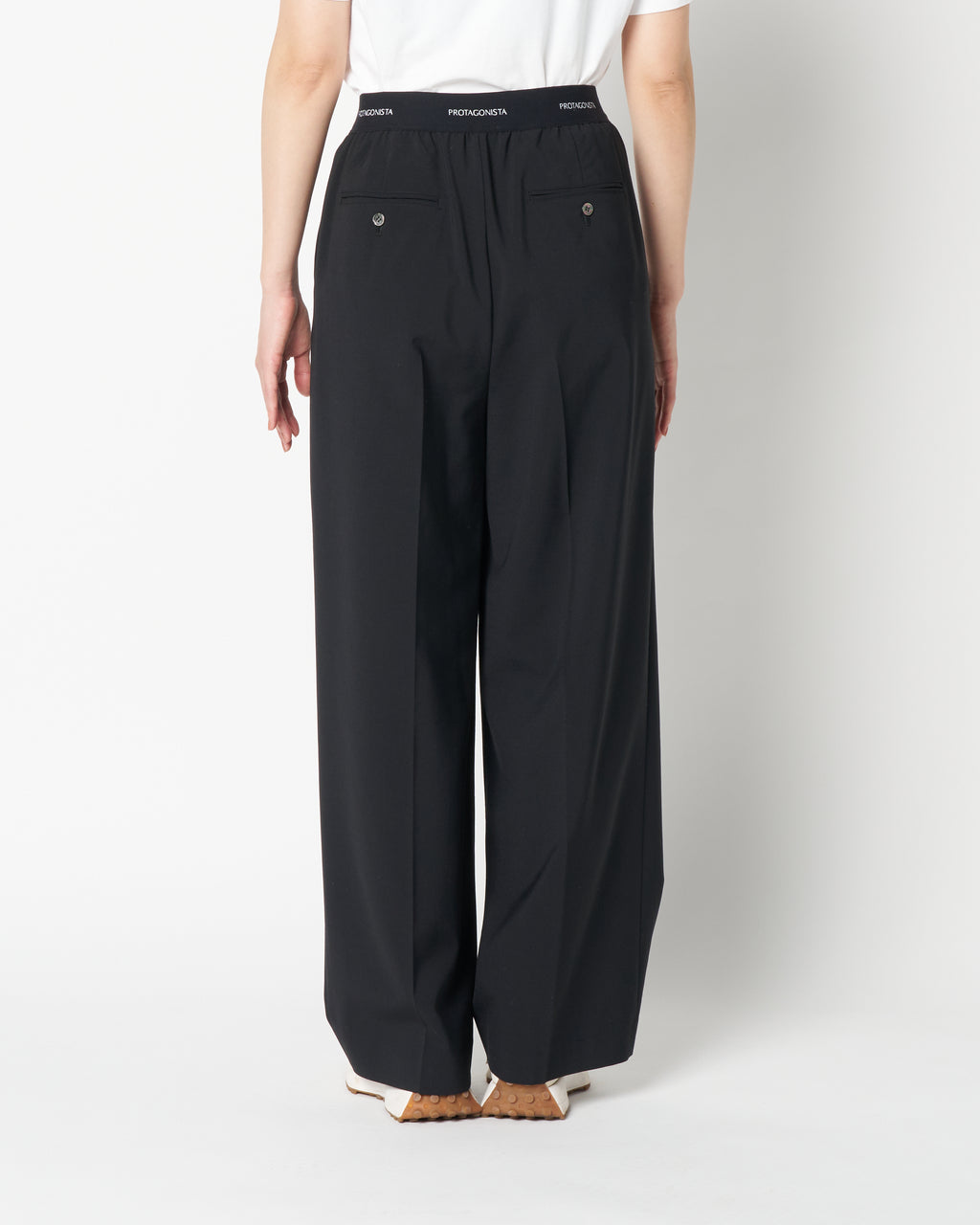 Waist logo slacks pants