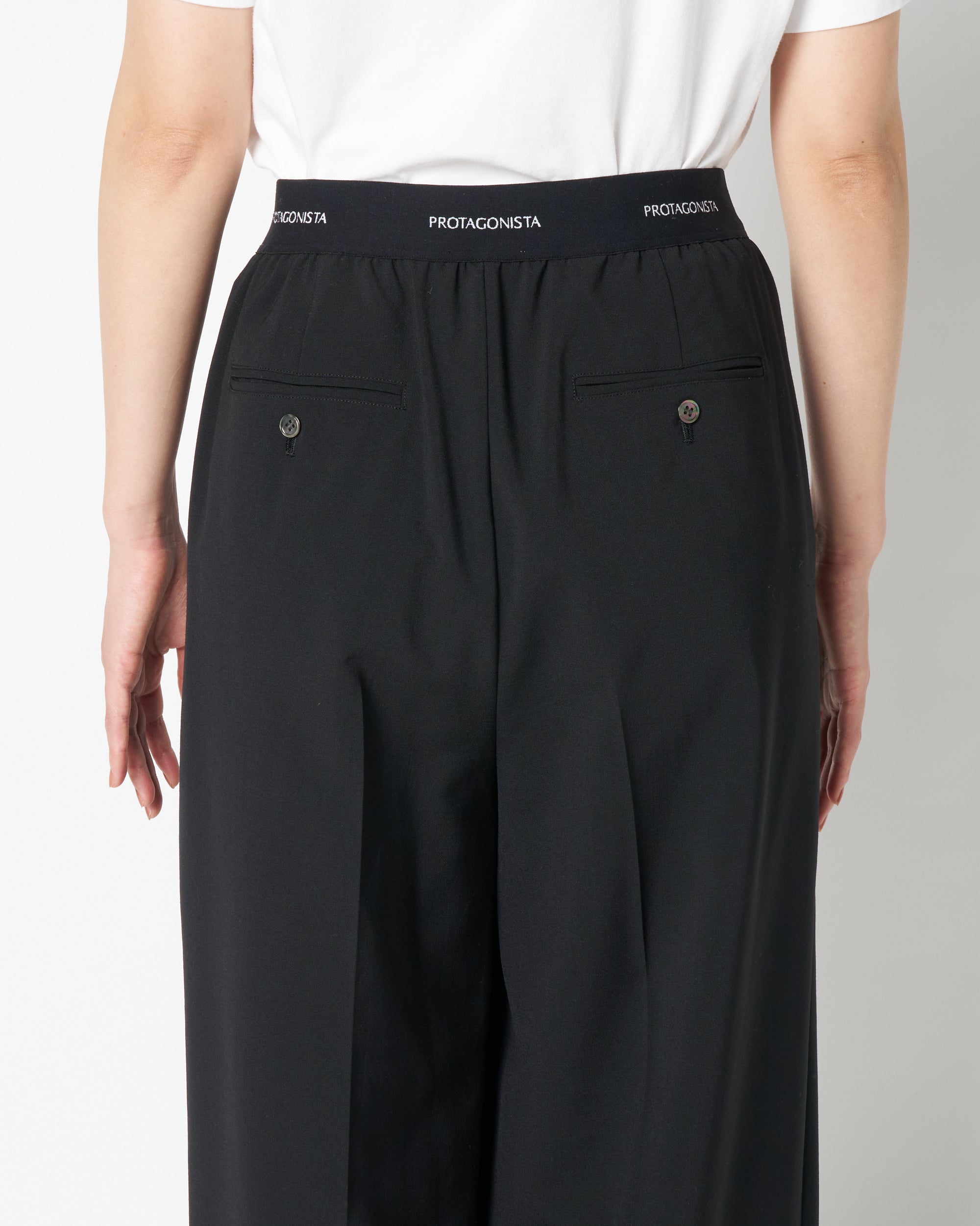 Waist logo slacks pants