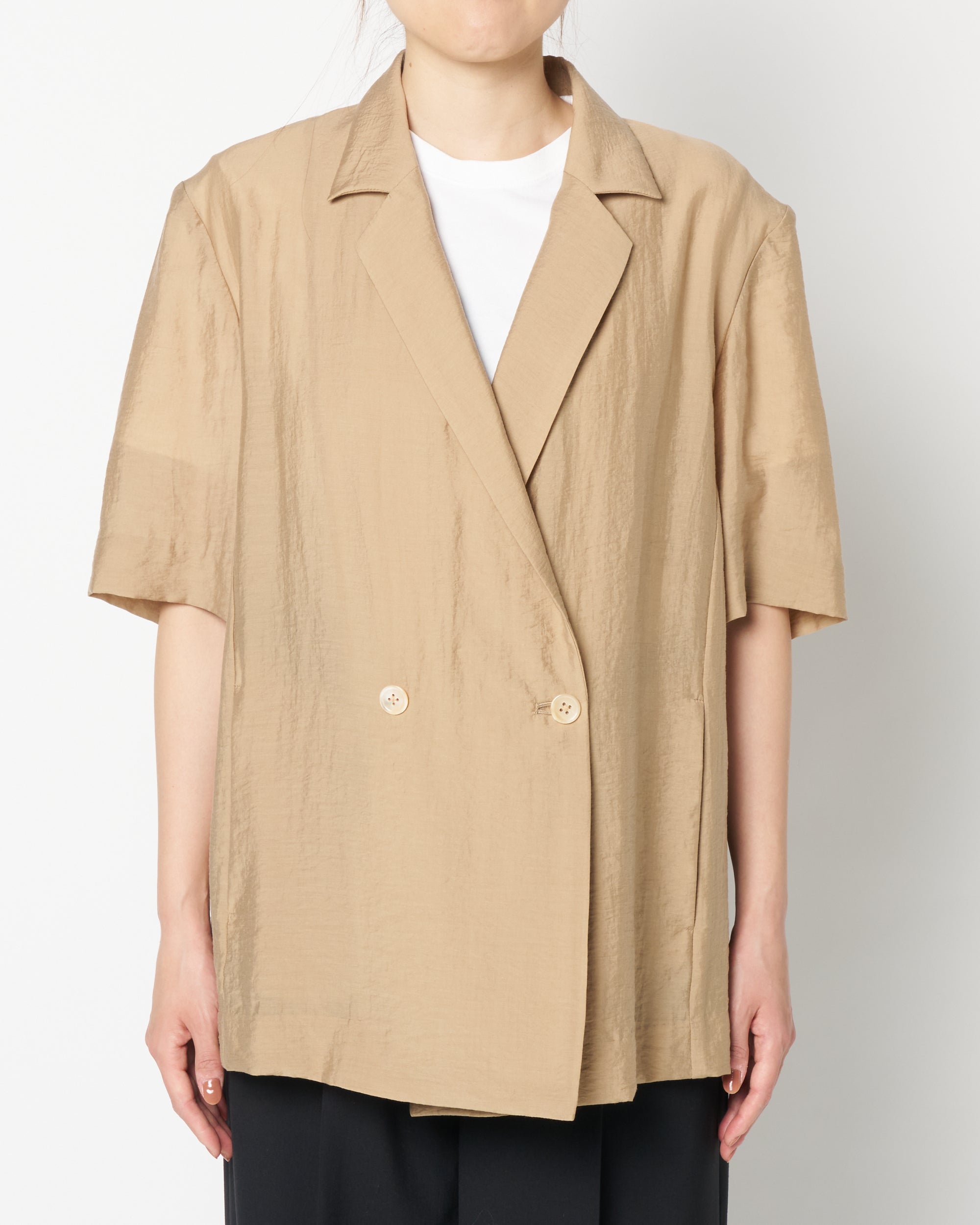 Sheer half sleeve jacket