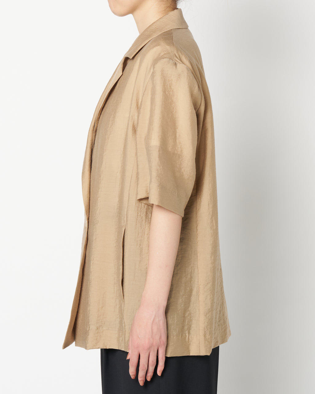 Sheer half sleeve jacket