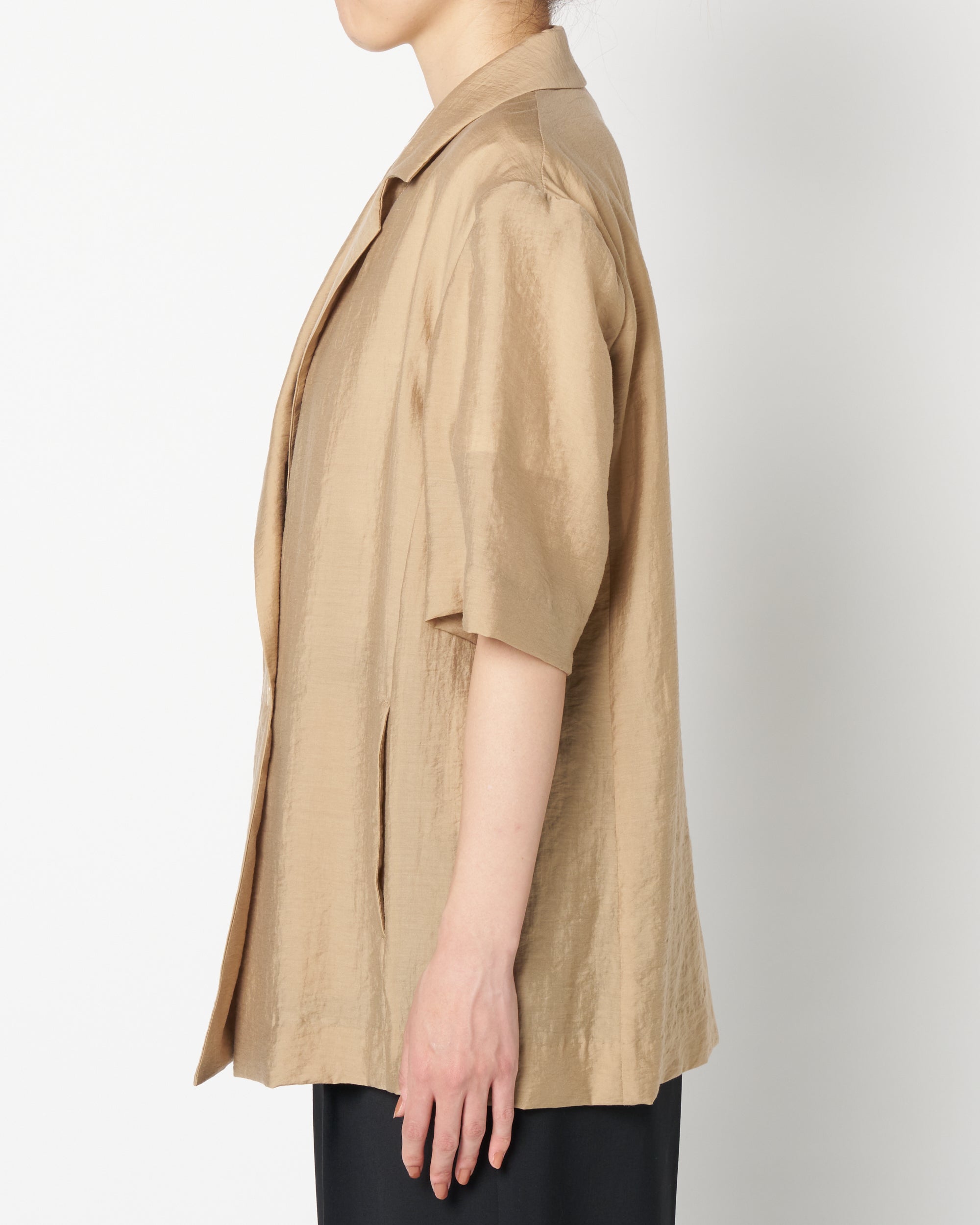 Sheer half sleeve jacket