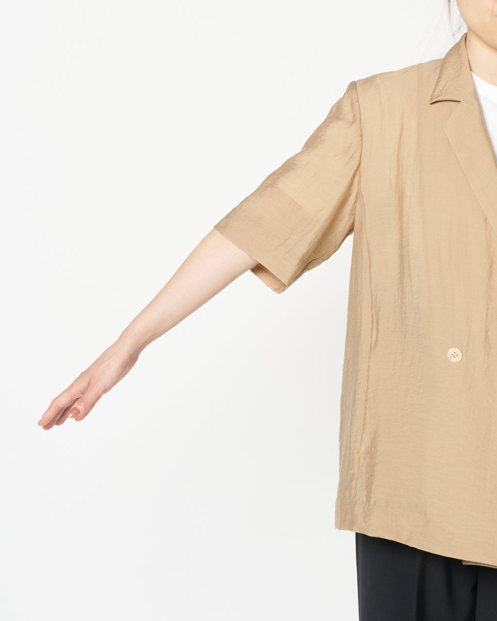 Sheer half sleeve jacket