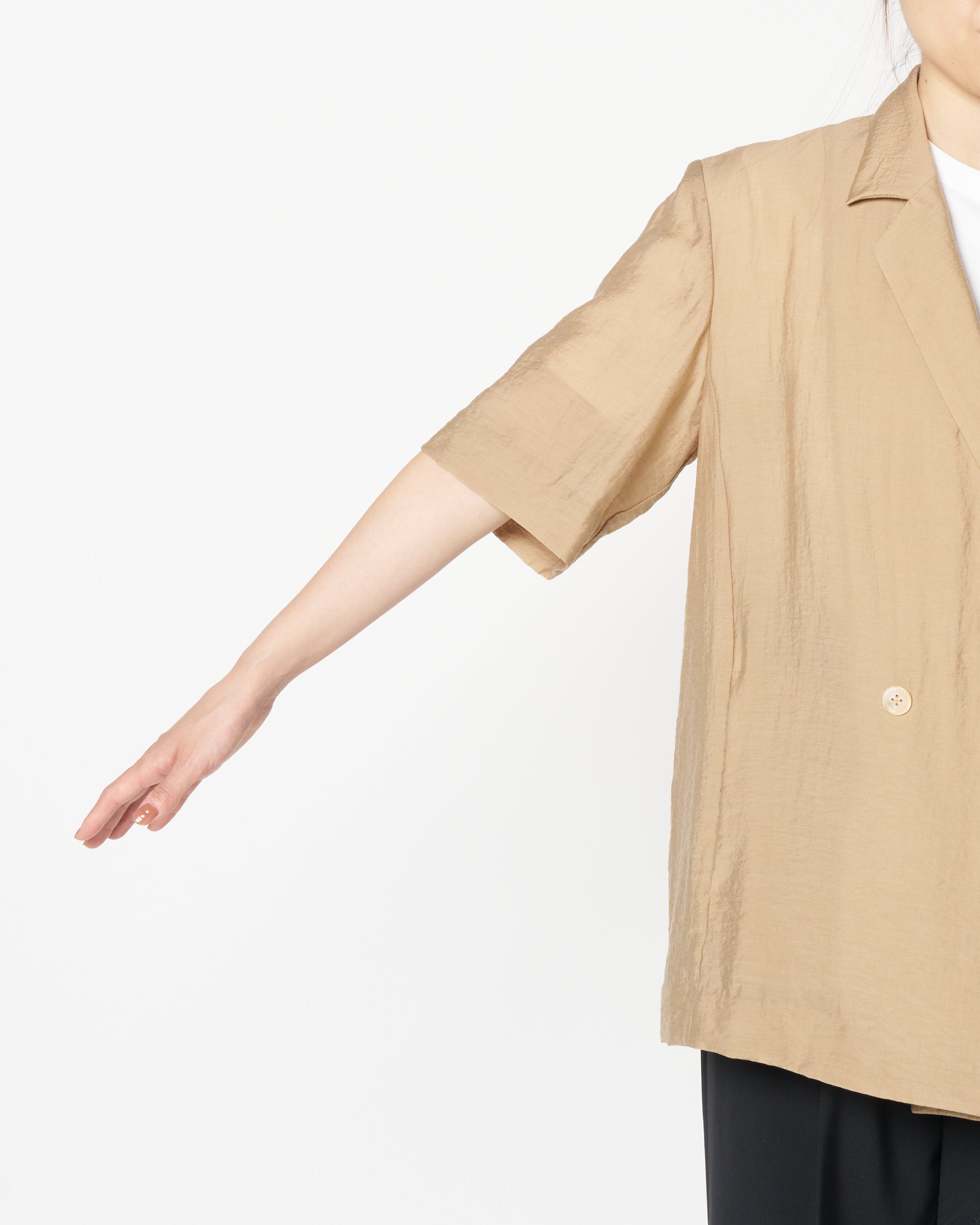 Sheer half sleeve jacket