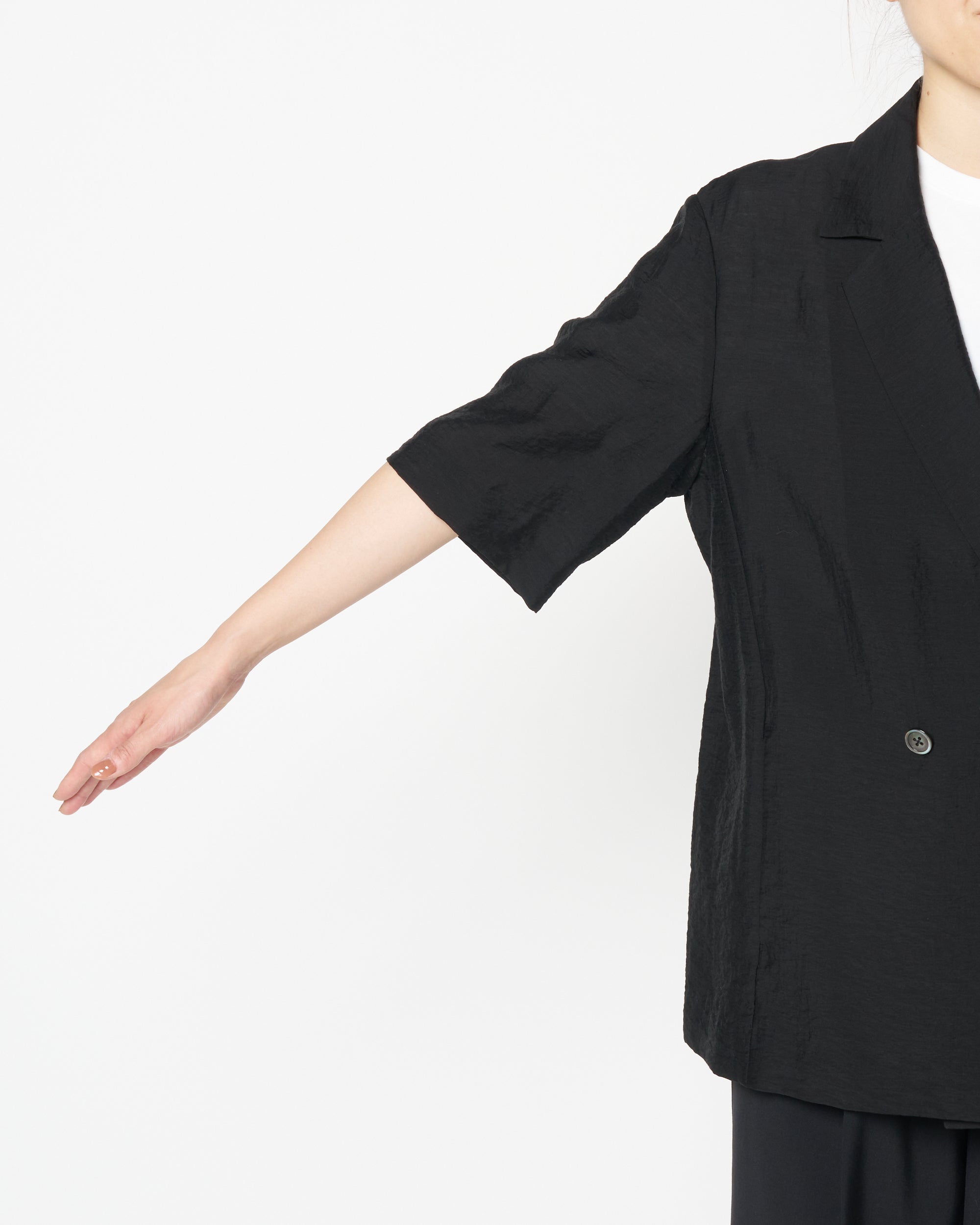 Sheer half sleeve jacket