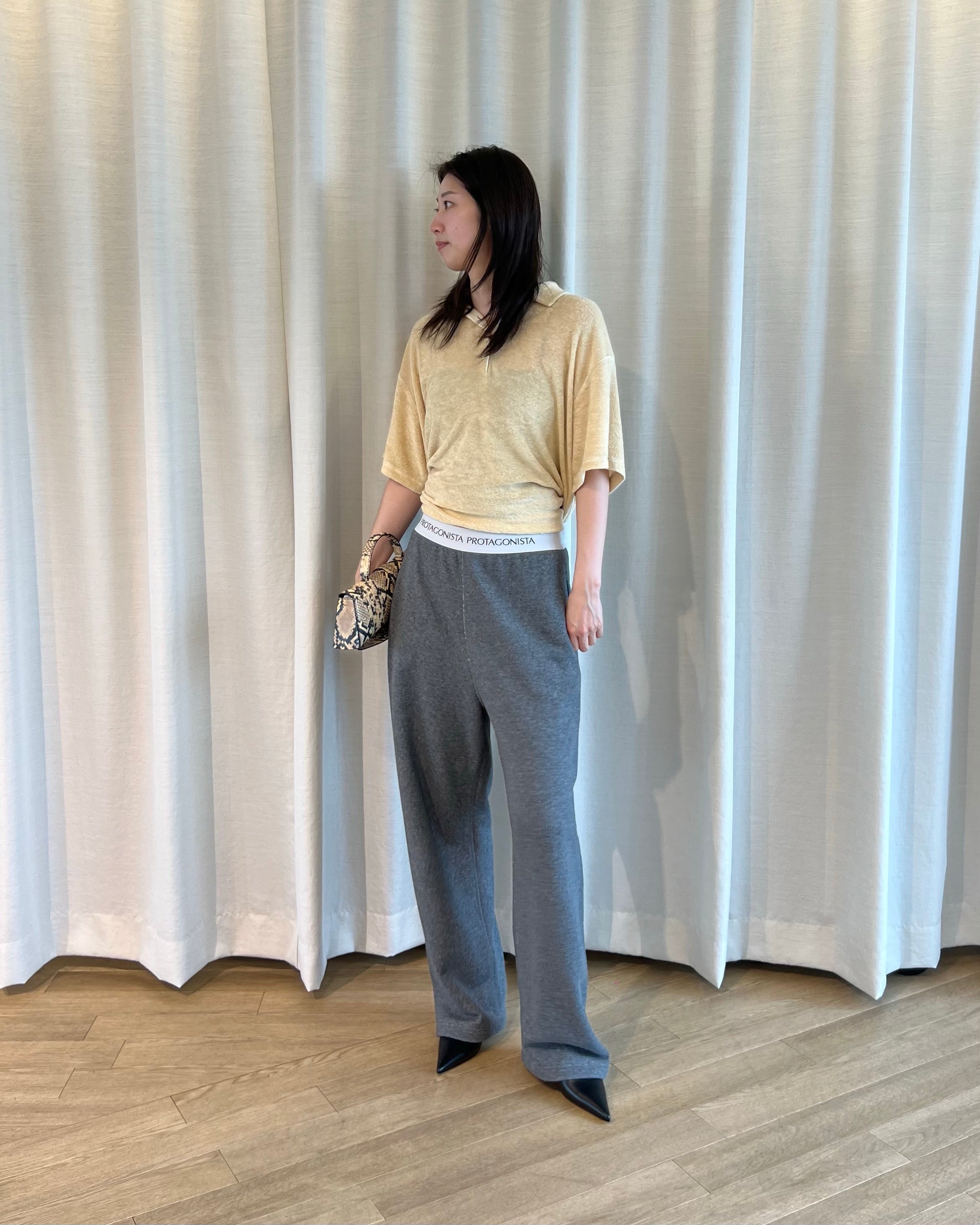 Waist logo sweat pants