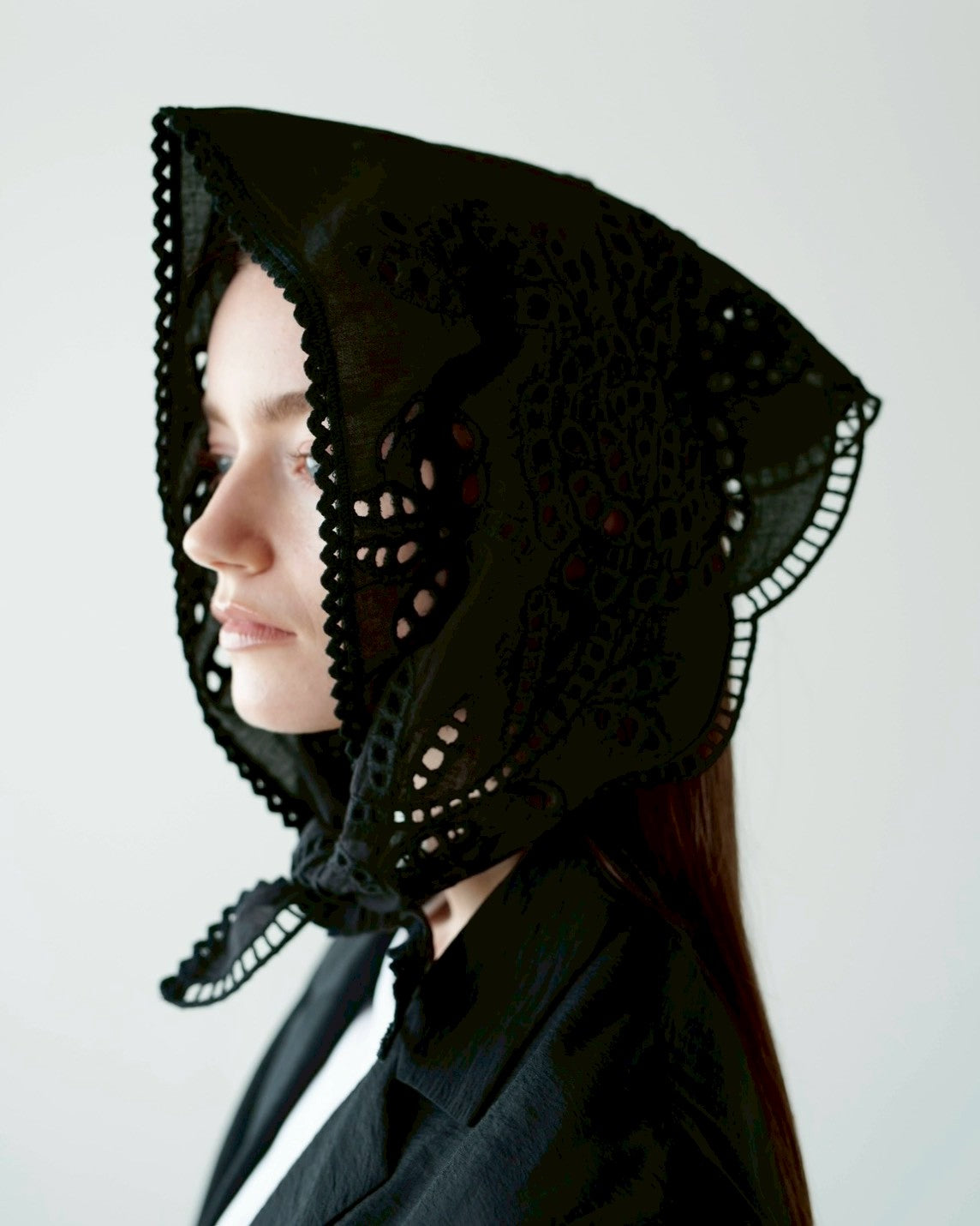 Lace triangle scarf