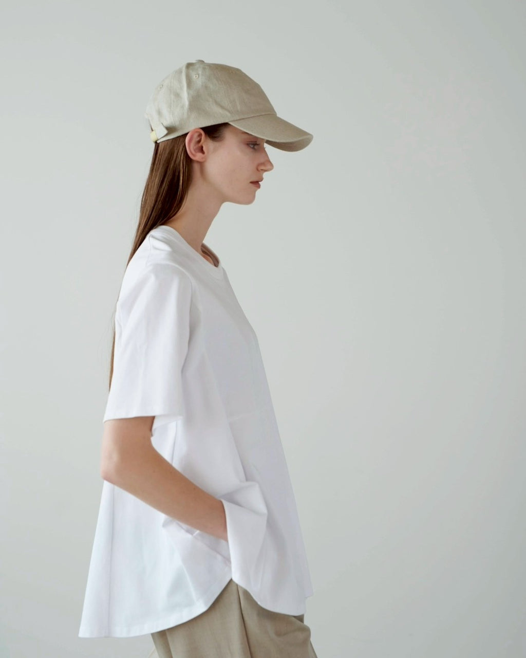 Drape half sleeve tee