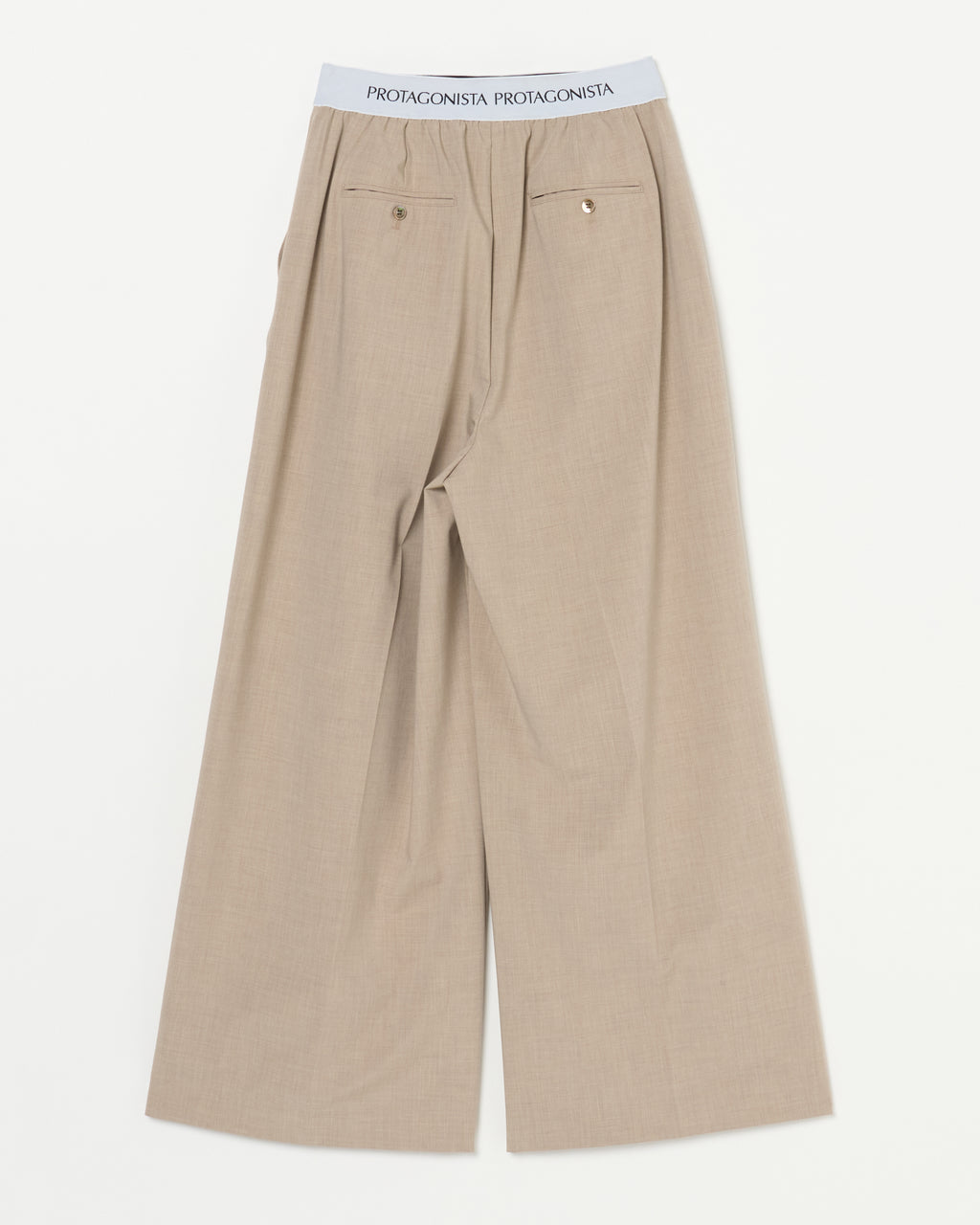Waist logo wide slacks pants